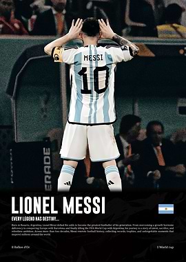 Lionel Messi : Celebrating Poster
