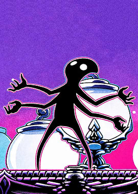 Black Creature with Multiple Arms