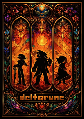 Deltarune Stained Glass Poster