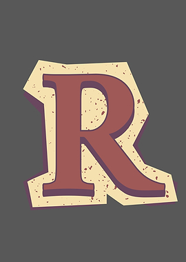Retro Letter R Graphic