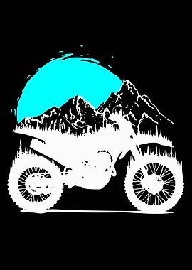 Dirt Bike Mountain Sunset