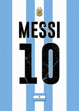 Lionel Messi Graphic Argentina Jersey