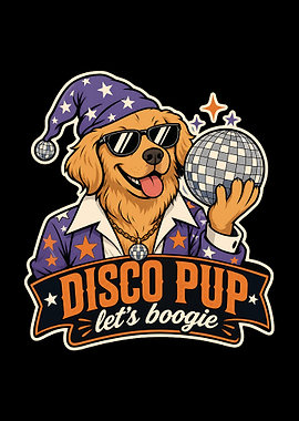 Disco Dog with Disco Ball