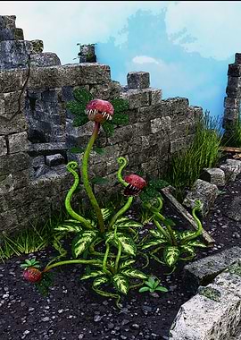 Squabbling Carnivorous Plants in Ruins