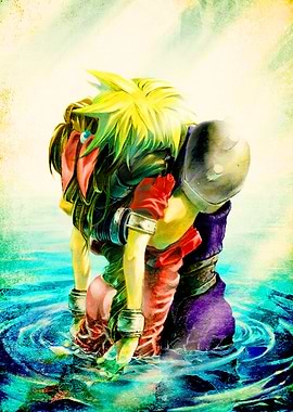 Cloud Strife in Water