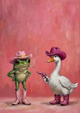 Cowboy Frog and Goose Showdown