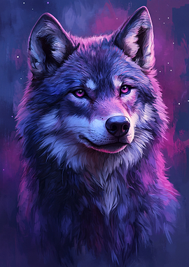 Mystical Wolf Portrait