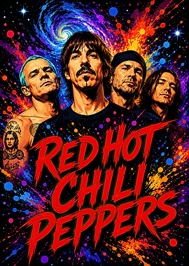Red Hot Chili Peppers Band Poster