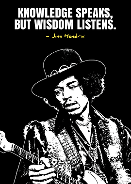 Jimi Hendrix Quote Poster
