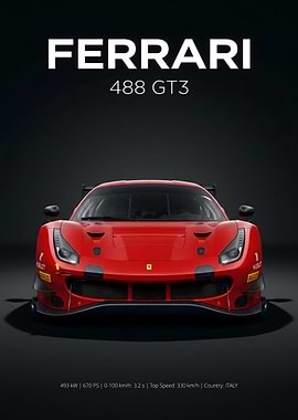 Ferrari 488 GT3 Race Car
