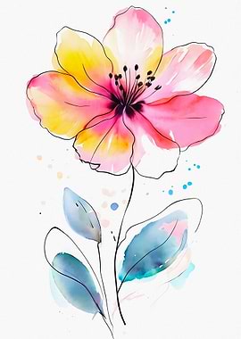 Watercolor Flower Illustration