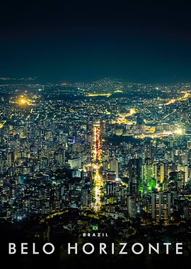 Belo Horizonte Cityscape at Night