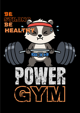 Cute Badger Lifting Weights