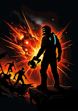 Dead Space Isaac Clarke in Explosion