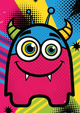 Cute Monster with Big Eyes