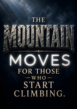 The Mountain Moves Inspirational Quote