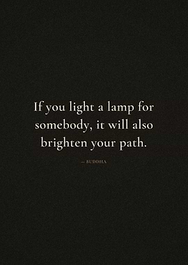 Buddha quote about lighting a lamp
