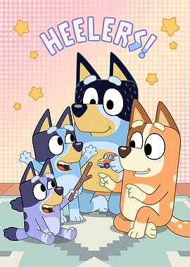 Bluey and family playing