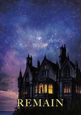 Gothic Mansion Under a Starry Sky