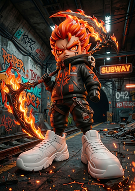 Fiery Reaper Character in Subway