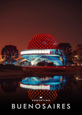 Planetarium in Buenos Aires at Night
