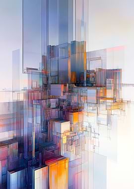 Abstract Geometric Cityscape