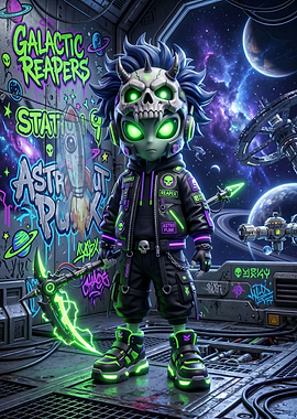 Astro Punk Reaper in Space Station