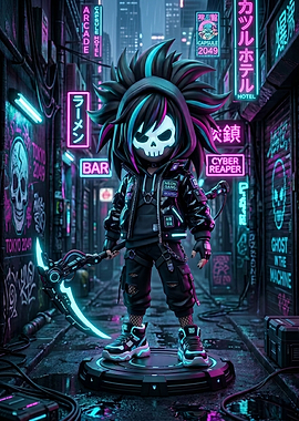 Cyberpunk Reaper Character