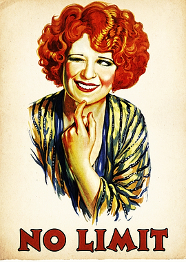 Vintage 'No Limit' Poster with Woman