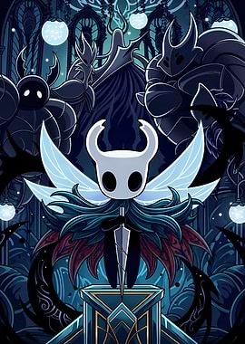 Hollow Knight Characters in Dark Fantasy Setting