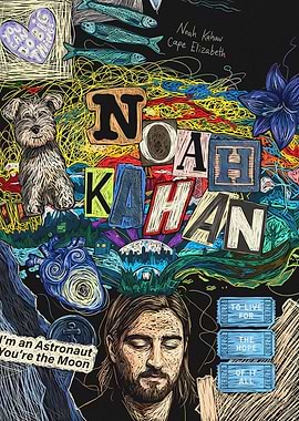 Noah Kahan Album Art Style Illustration