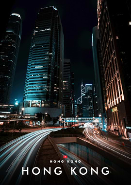Hong Kong Cityscape at Night