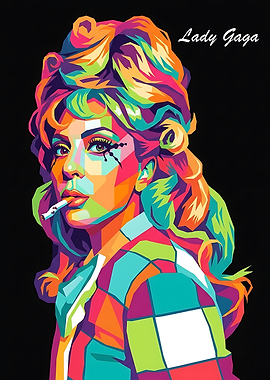 Lady Gaga Pop Art Portrait