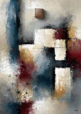 Wabi-Sabi Abstract Modernism No. 03 – Fleeting Seeds Wall Art