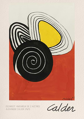 Alexander Calder 'Escargot Amoureux de 2 Huîtres'