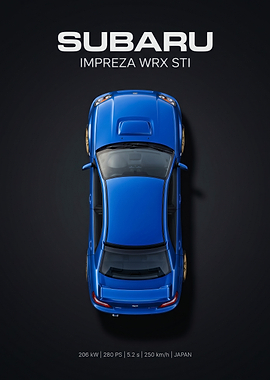 Subaru Impreza WRX STI Top View