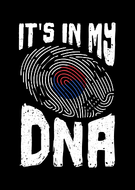It's in my DNA Korean Flag Fingerprint