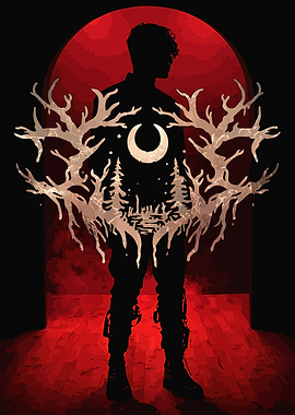 Lorna Shore Silhouette with Forest and Moon