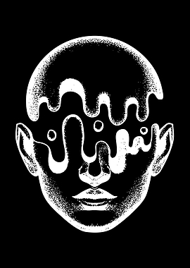 Melting Face Illustration