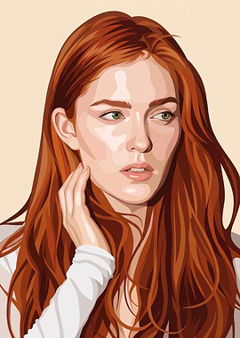 Portrait of a Woman with Red Hair