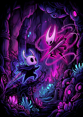Hollow Knight and Hornet Battle