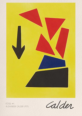 Alexander Calder Fetes #4 Abstract Art