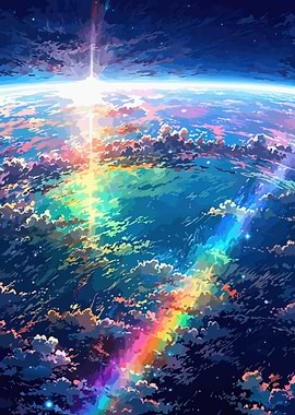 Vibrant Rainbow Over Earth