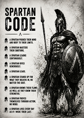 Spartan Code Motivational Poster