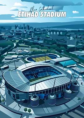 Etihad Stadium Blue Cathedral Art
