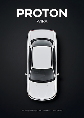 Proton Wira Top View