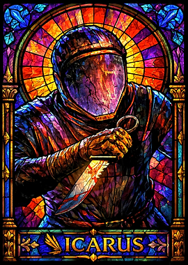 Icarus Stained Glass Warrior