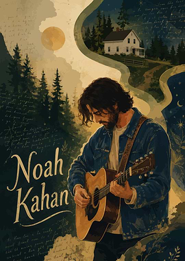 Noah Kahan Playing Guitar in Nature