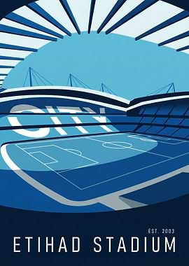 Etihad Stadium Minimalist Poster