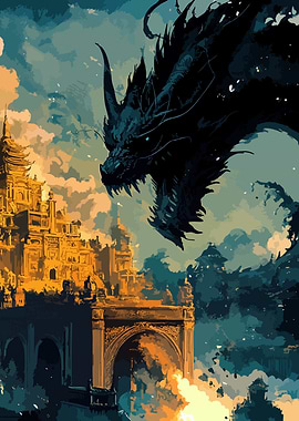 Dragon Over Ancient City